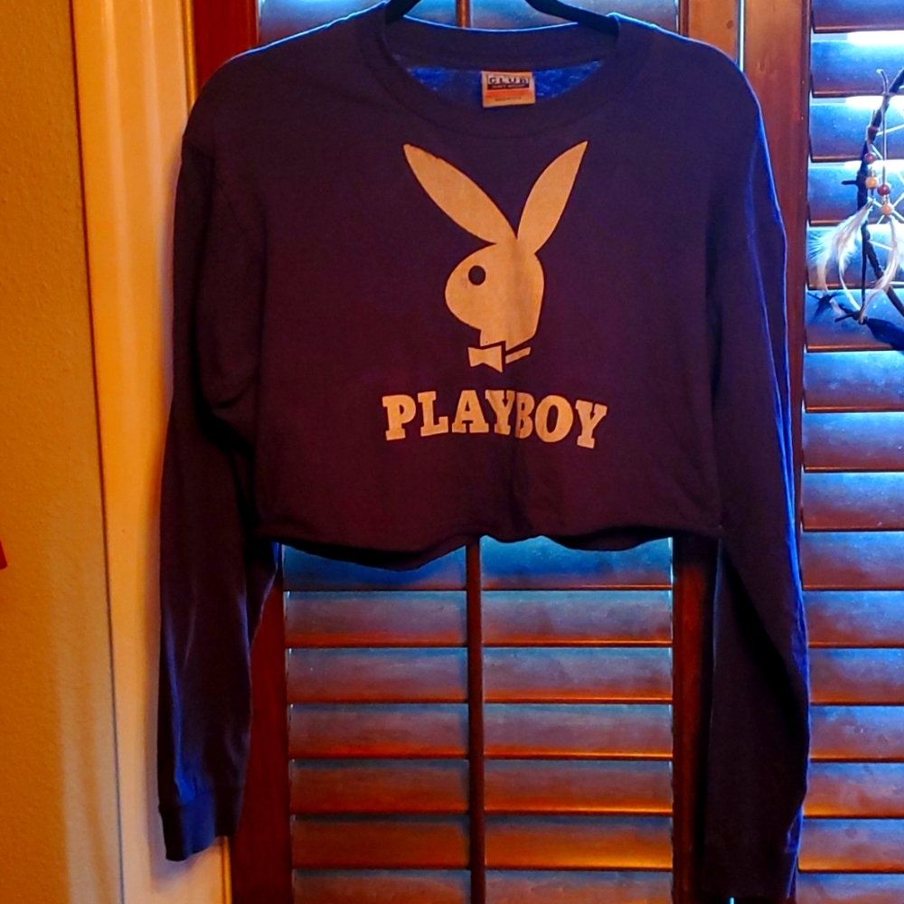 Vintage playboy crop long sleeve